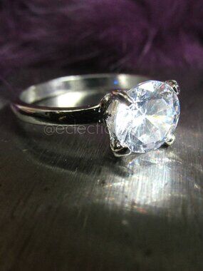 Cubic Zirconia Solitaire Ring